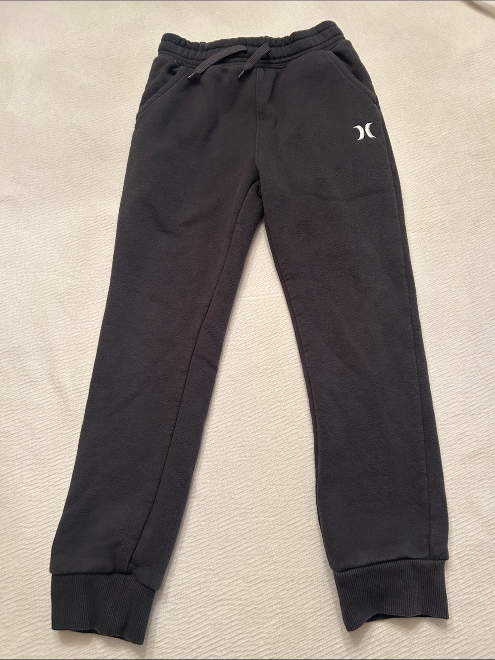 Hurley Black Kids Fleece Joggers with Drawstring